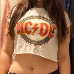 ⚡️ 2/$15 AC/DC cropped shirt